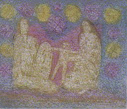 Gulnara Kasmalieva, Two, color etching, KYRGYZSTAN