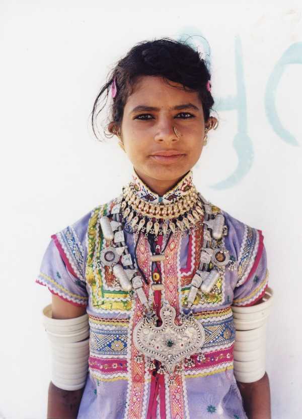 young indian girl with elaborate clothing